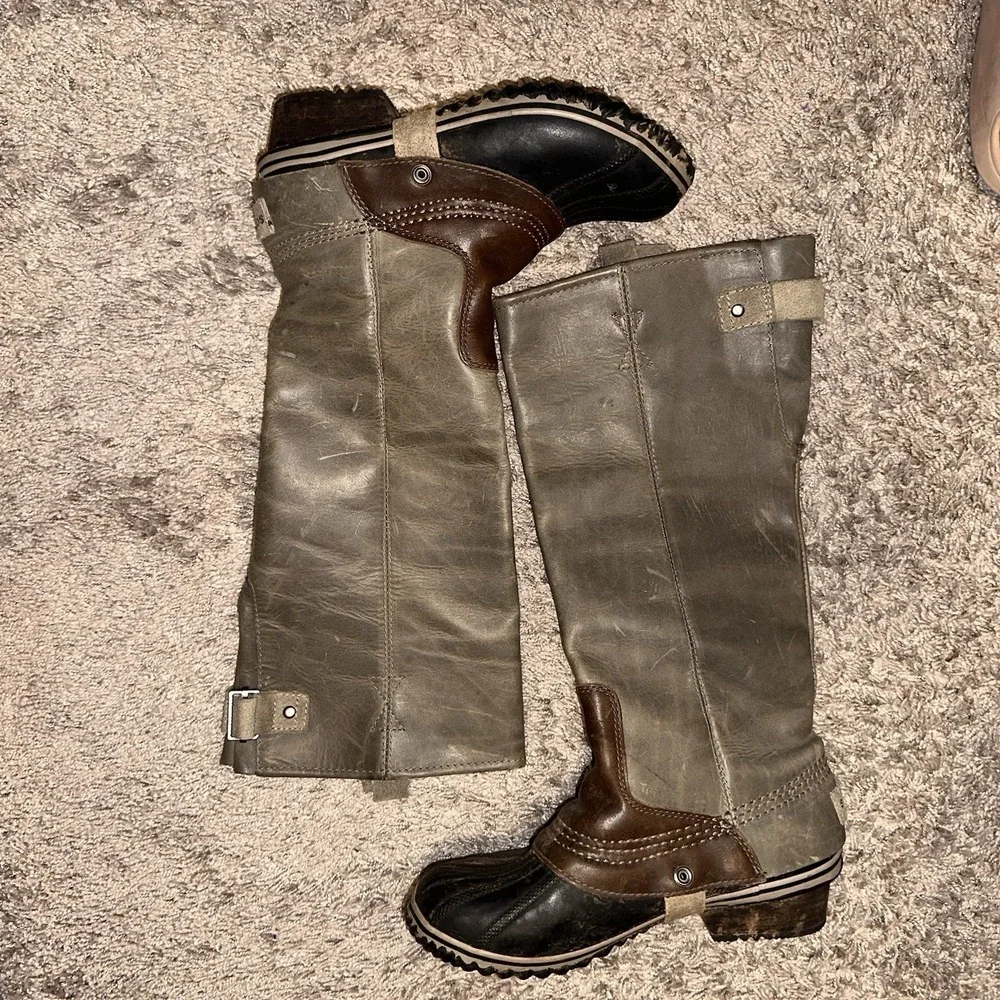 SOREL SLIMPACK TALL  Equestrian Riding‎ BOOTS Waterproof SHALE GRAY 7.5 RARE